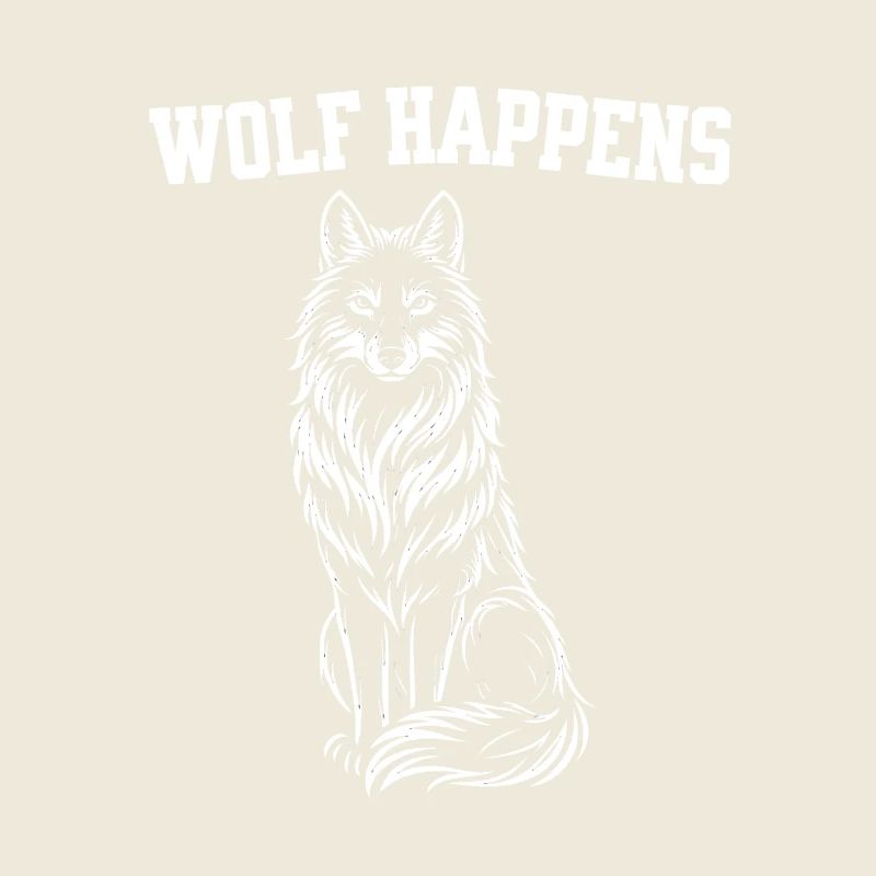 Wolf Silhouette - Wolf happens Spruch