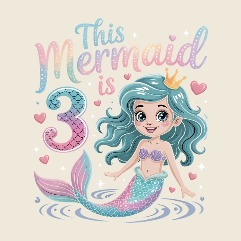 Mermaid 3rd Birthday 3 Years