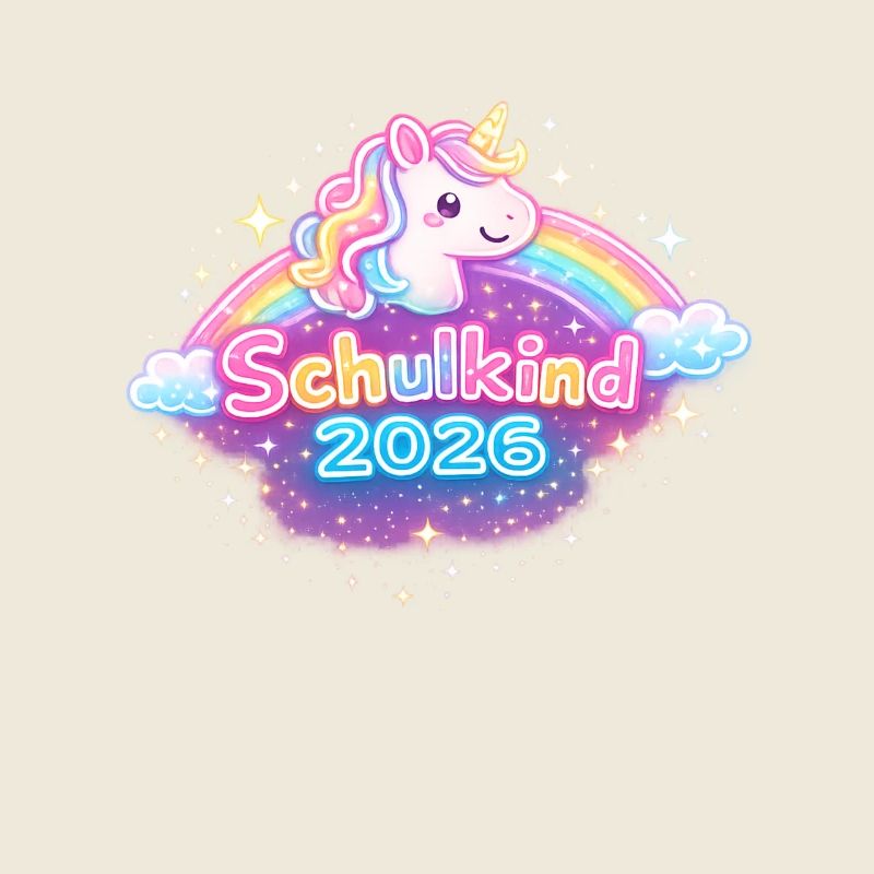 Schulkind 2026 Einhorn Einschulung