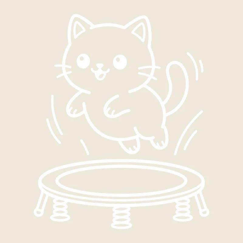 Kawaii Katzen Trampolin