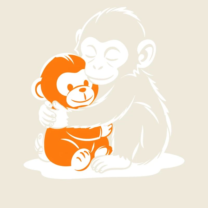 Hugging Monkey Duo