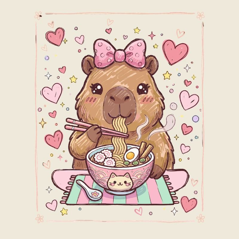 Bear Noodle Soup Love Glow