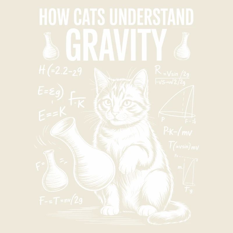 Dictions de chats de physique Blague de maths Cadeau de physique