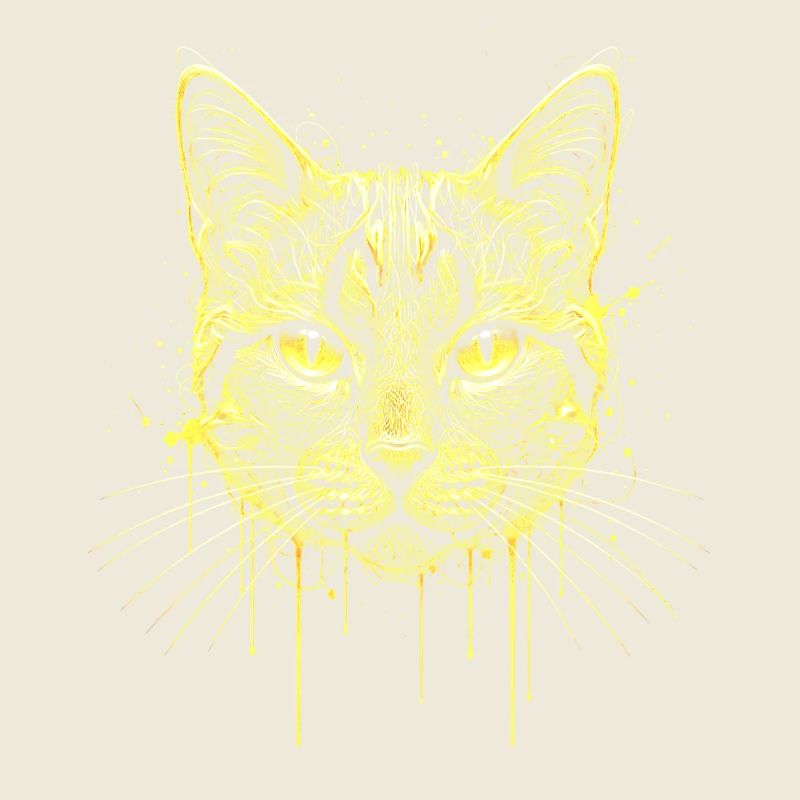 Cat Portrait Gold Look – Noble Cat Face