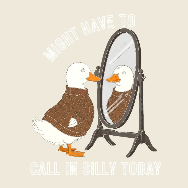 Ente Spiegel Pullover Motiv