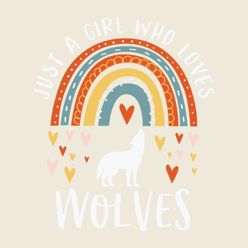 Nur ein Mädchen, das Wölfe liebt