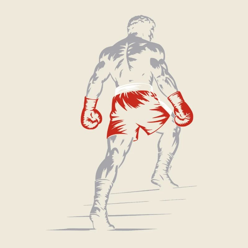 Boxer mit Boxhandschuhen