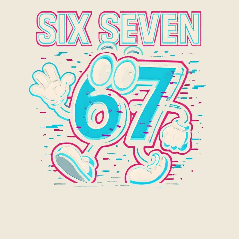 Six Seven 67 Meme Glitch Mascotte Italian Brainrot
