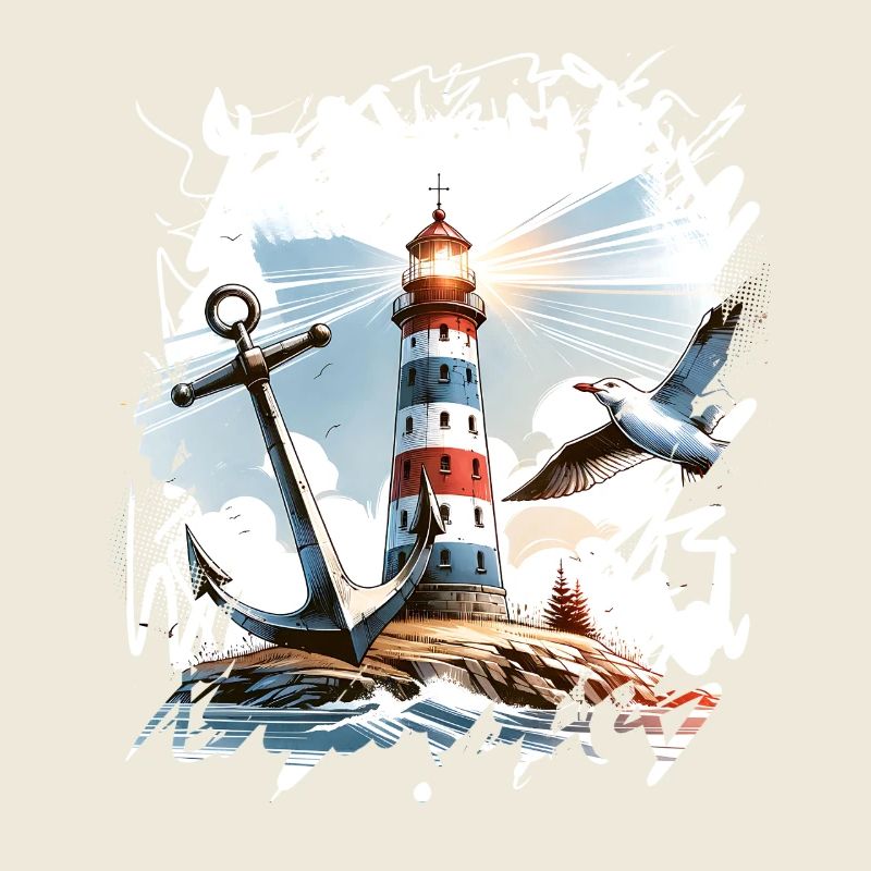 Leuchtturm Anker Möwe