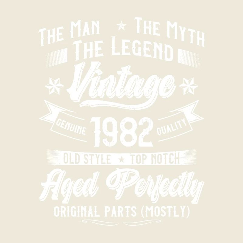 Vintage 1982 Legend Typography