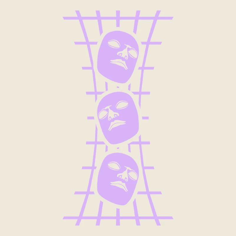 Masks Grid Abstract Art