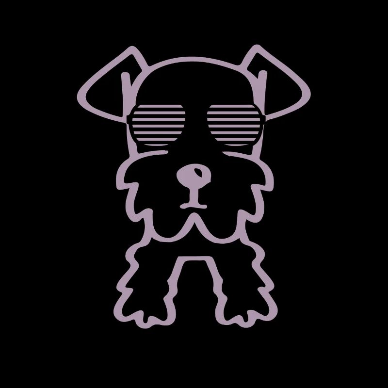 Cooler Schnauzer mit Sonnenbrille Minimalistisch