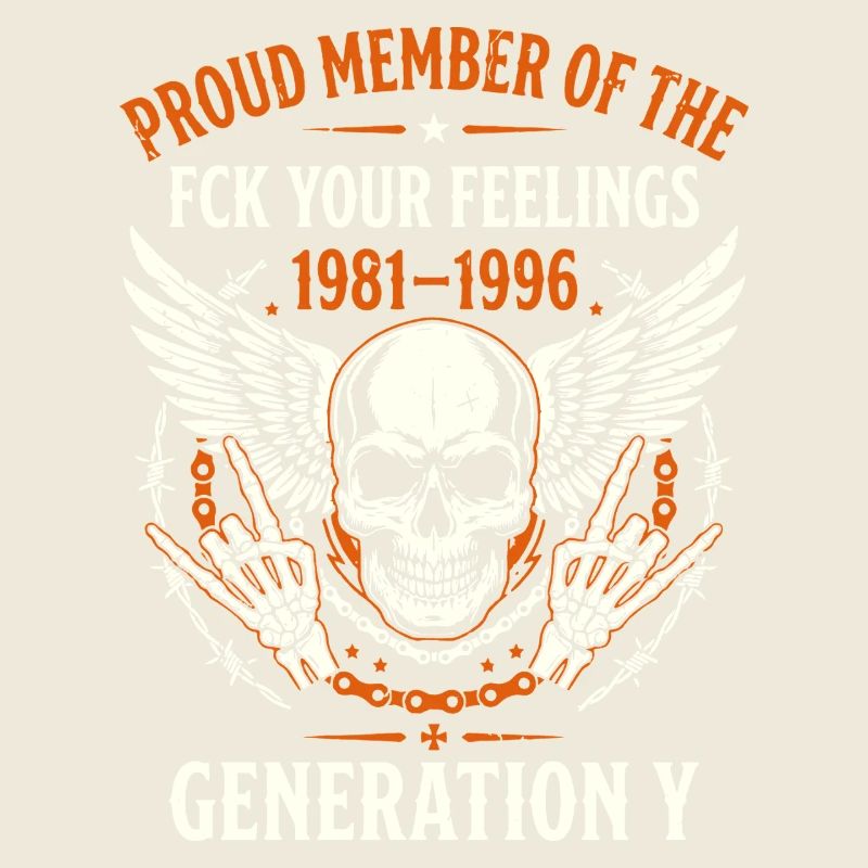 Gen Y Skull Wings 1981-1996