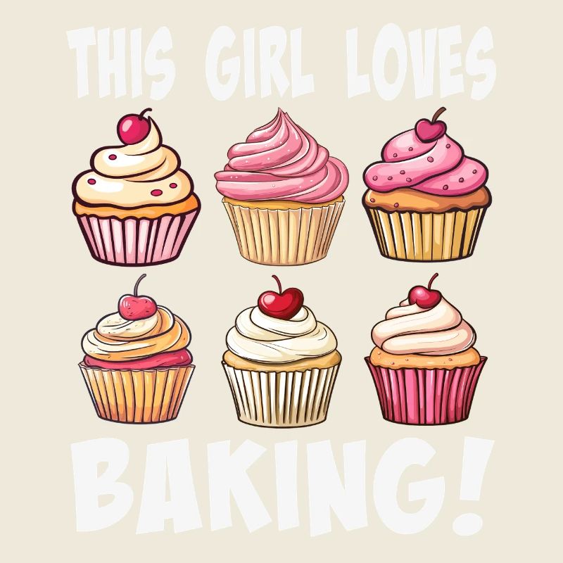 Dieses Mädchen liebt Cupcakes Backen