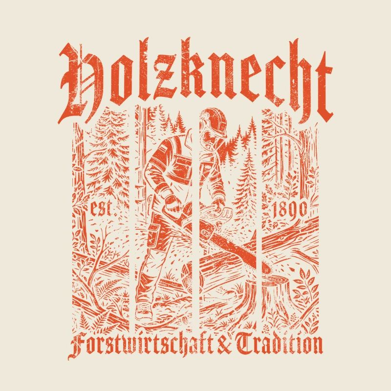 Forêt forestière bûcheron tronçonneuse