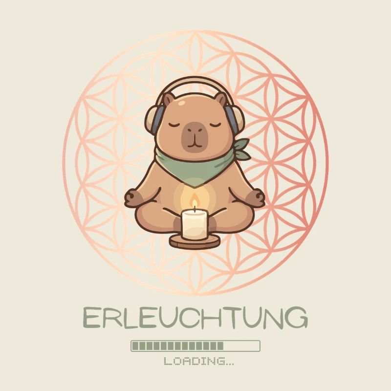 Enlightenment loading – Funny Capybara Yoga Gift