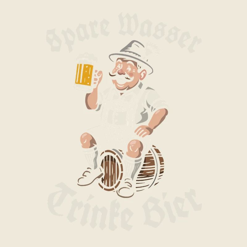 Spare Wasser, trinke Bier - Biertrinker - Spruch