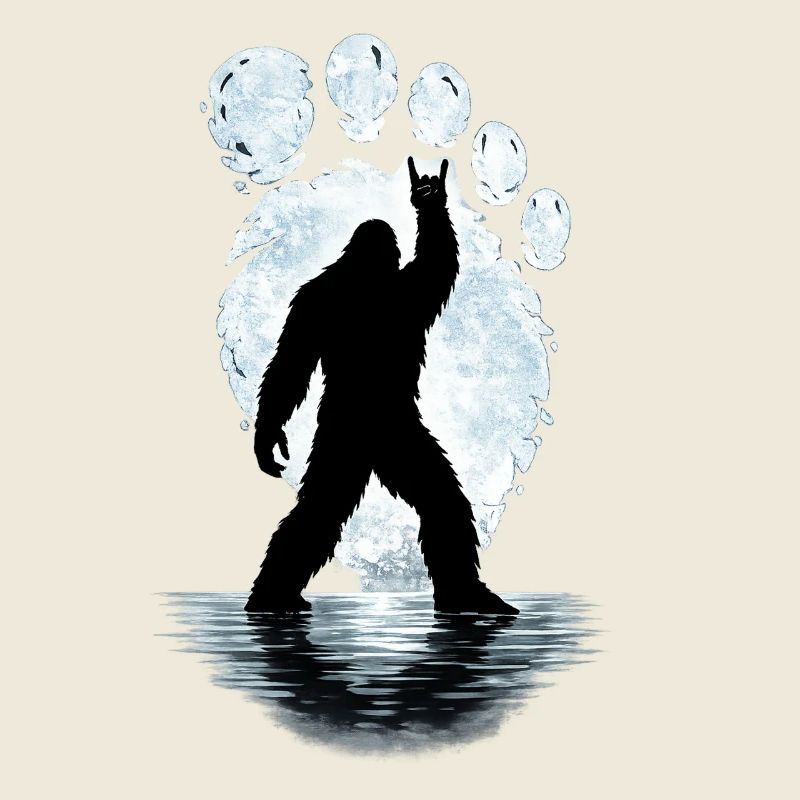 Bigfoot Rock sur Shield Sasquatch Yéti Rock & Roll