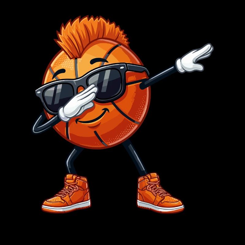 Joueurs de basket-ball, appuie sur les graphiques de basket