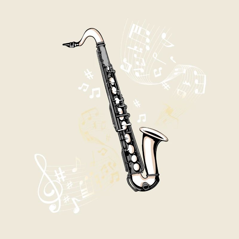 Illustration de roulement de notes au saxophone clarinette basse