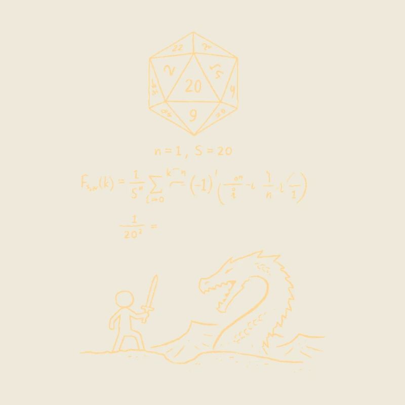 D20 Dice Probability Shirt RPG Nerd Math Fantasy