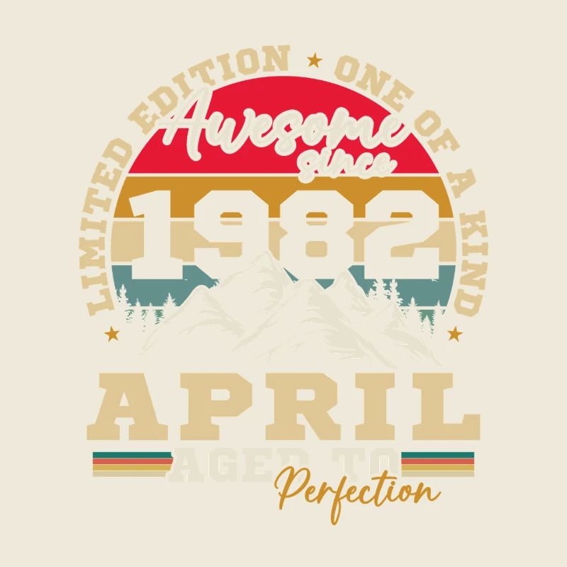April 1982 Vintage-Geburtstagsgeschenk