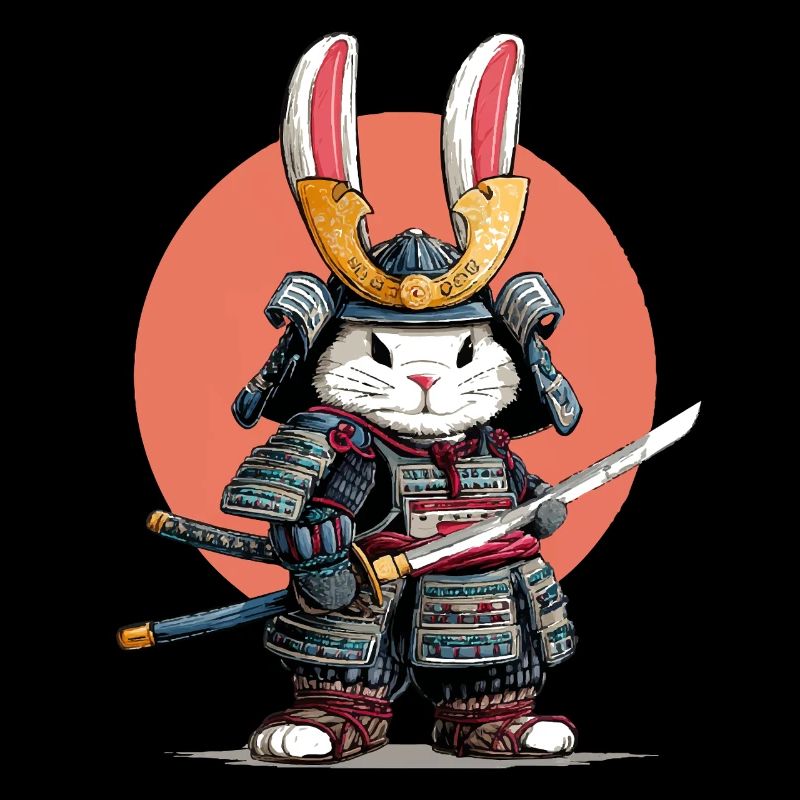 Guerrier Samouraï Lapin