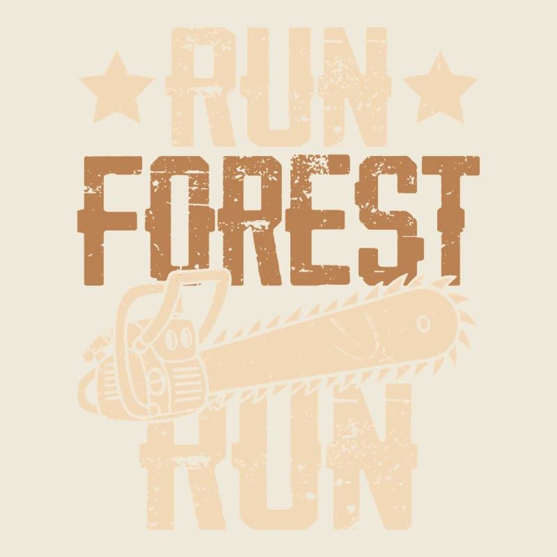 Waldpfad Kettensäge Vintage Run Forest Run