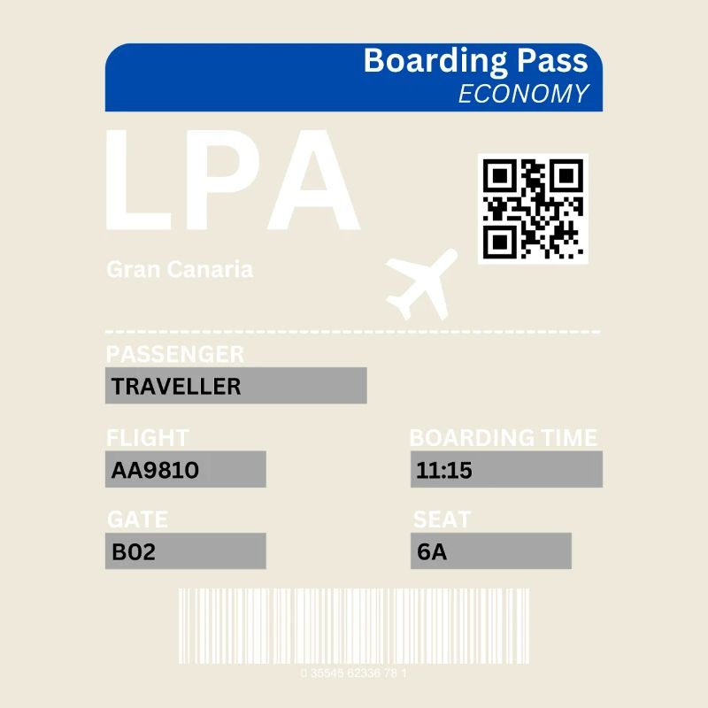 Idée de billet d’avion pour vacances à Gran Canaria aux îles Canaries