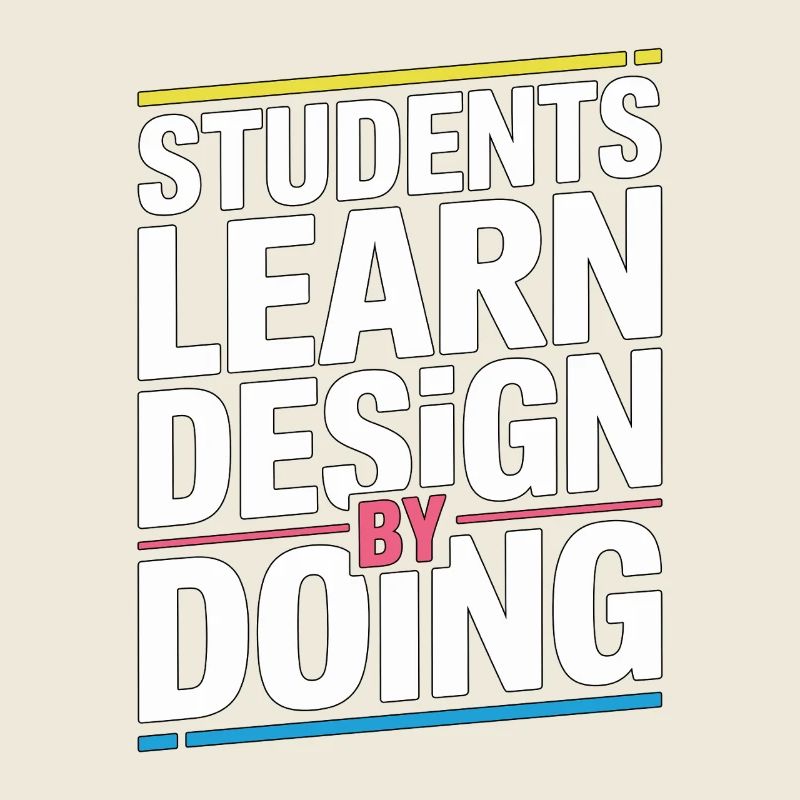 Designer Educator Students Learn Graphic Design