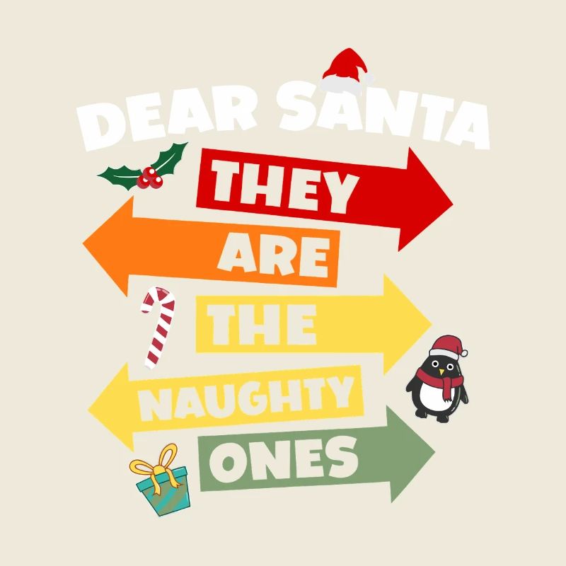 Design de flèches de Cher Père Noël Vilains