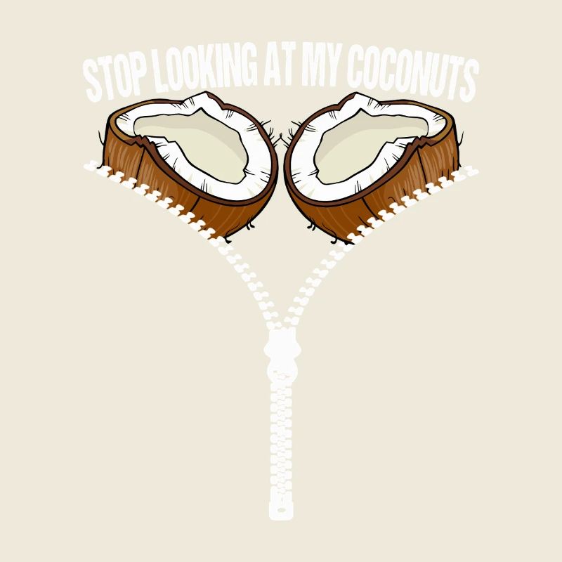 Coconut Zipper Joke Graphic Tee