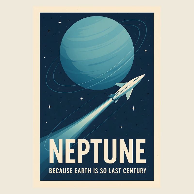 Neptun statt Erde | Retro Space Reise
