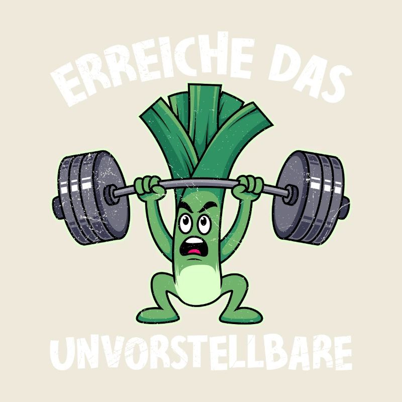 Gewichtheber ERREICHE DAS UNVORSTELLBARE Lustig