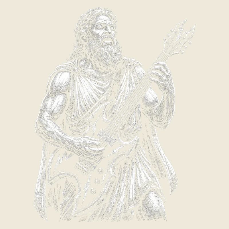 Zeus joue de la guitare
