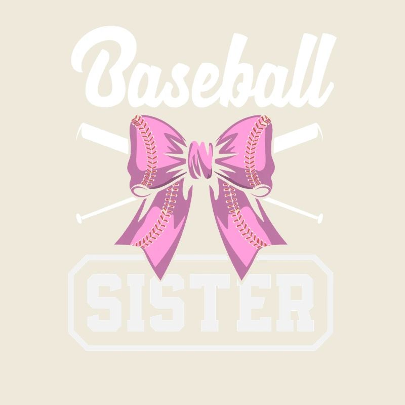 Baseball Sœur Bow Bat Rose