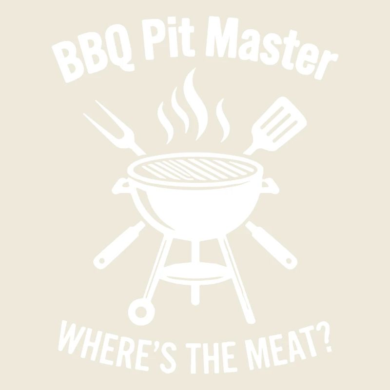 BBQ PIT MASTER WHERE'S THE MEAT Grill Graphic