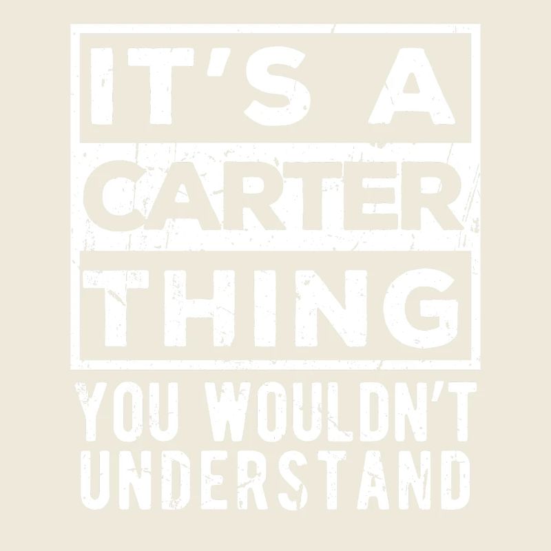 Das ist eine Carter-Sache, die du nicht verstehen würdest
