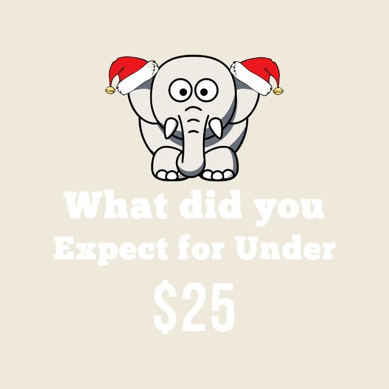 Elephant Santa Snark Under $25