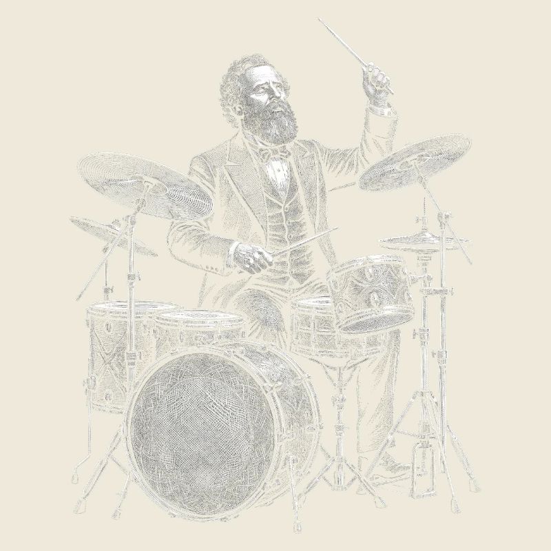 Rutherford B. Hayes spielt Schlagzeug