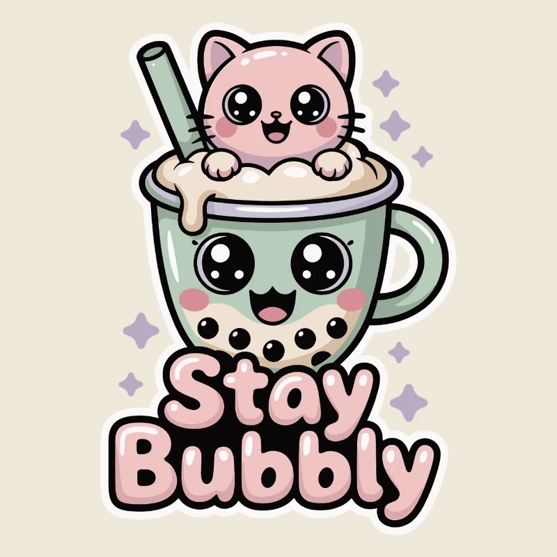 Bubble Tea T-Shirt Stay Bubbly Kawaii