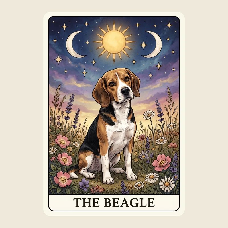 Beagle Tarot Card