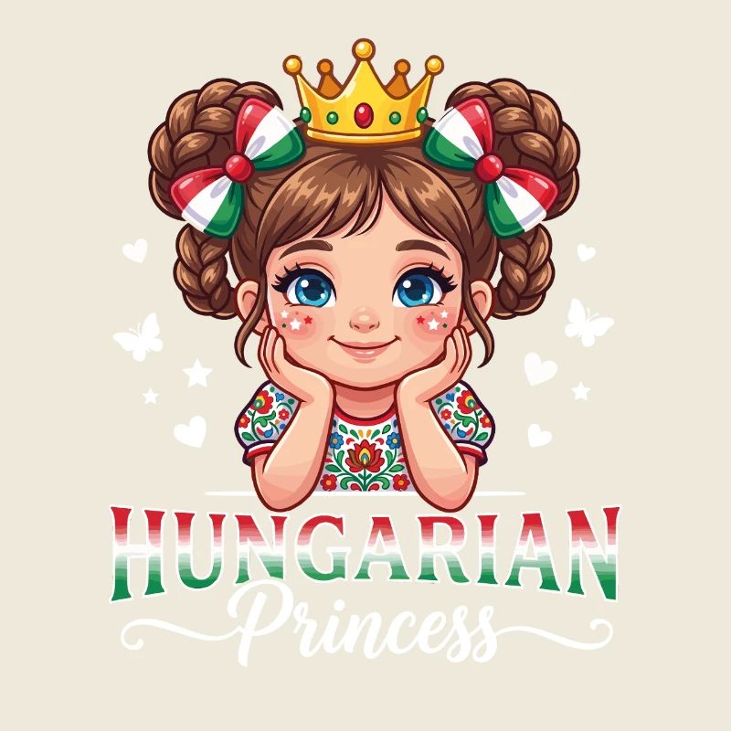Ungarische Prinzessin Mädchen Cartoon