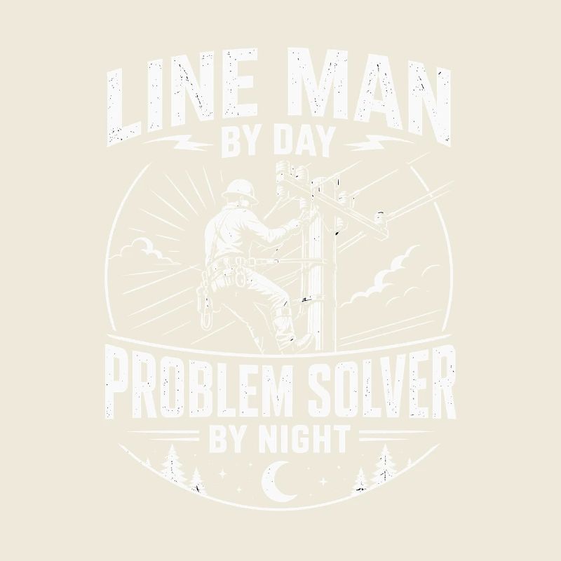 Power Line Cable Technician Motif