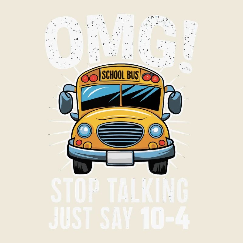 OMG Schulbus Spruch Illustration