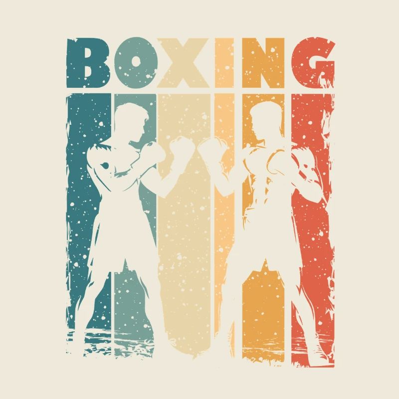 Style rétro graphique de boxe pour boxeurs et entraîneurs