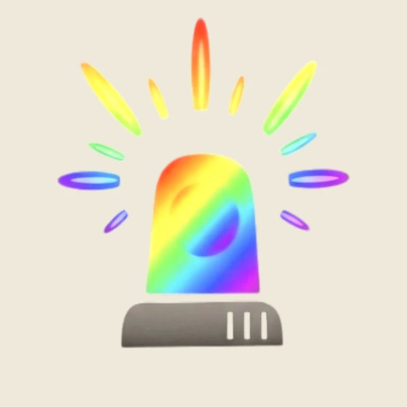 Regenbogen Sirene Warnleuchte