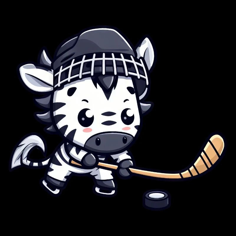 Eishockeyspieler Zebra - Tierischer Spielspaß auf