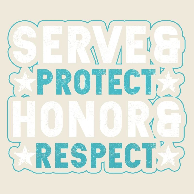 Police Officer Serve Protect Honor And Respect