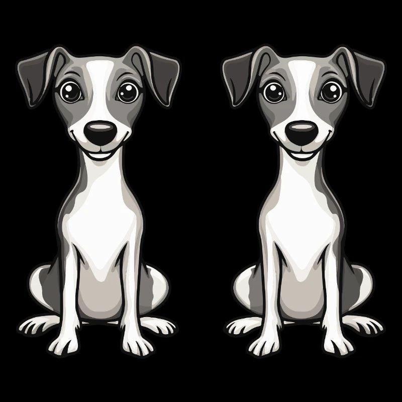 Whippet Hund Comic